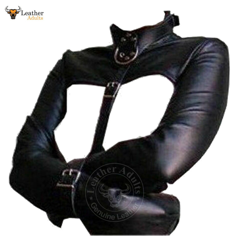 Womens Real Cowhide Leather Straitjacket heavy Duty Bondage Jacket BDSM