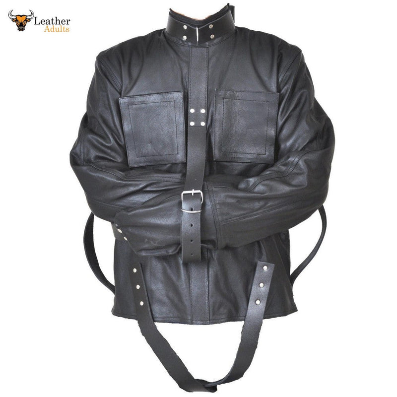 REAL LEATHER HEAVY DUTY STRAIGHTJACKET STRAIGHT STRAIT JACKET BONDAGE