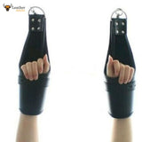 Real Leather Suspension Hand Cuffs Gay Bondage Restraints Heavy Duty