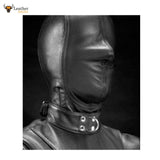 Real LEATHER BONDAGE Hood Hand Constructed Gimp mask