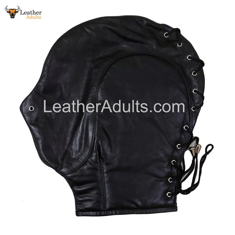 Real LEATHER BONDAGE Hood Hand Constructed Gimp mask