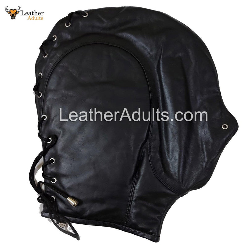 Real LEATHER BONDAGE Hood Hand Constructed Gimp mask