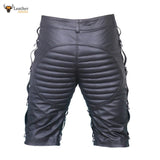 Mens Real Leather Black Shorts Clubwear or Bondage Genuine Cow Leather Shorts