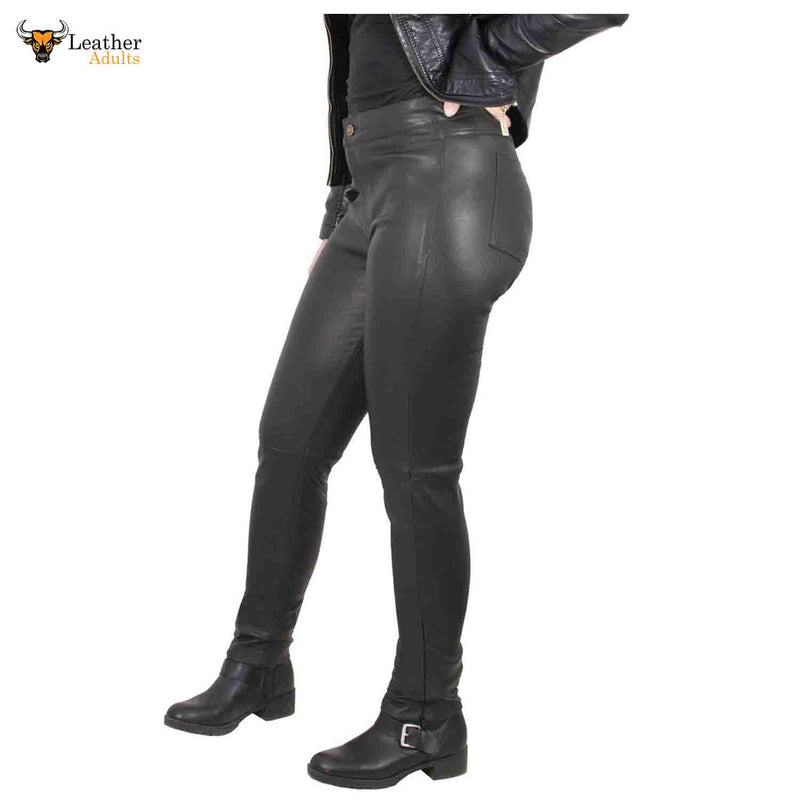 Black nappa leather leggings - Black